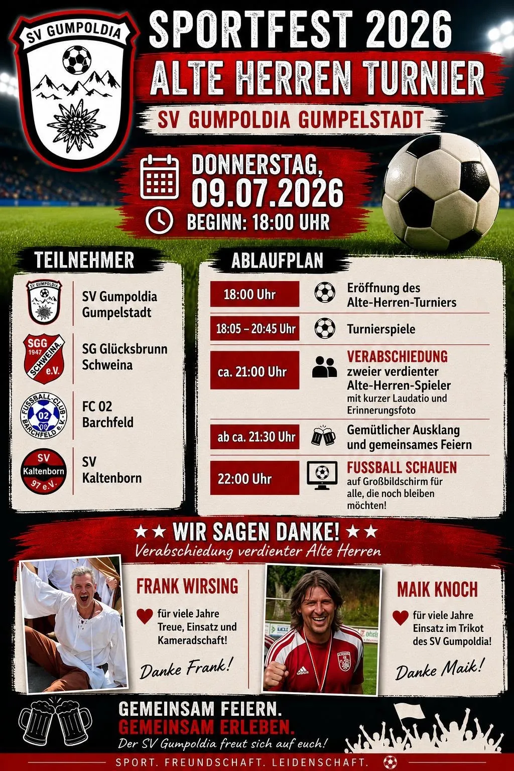 Turnier Alte Herren - Verabschiedung