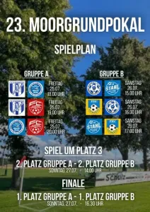 23. Moorgrundpokal vom 25.07.-27.07. - das Sommer Highlight im Fußballkalender!